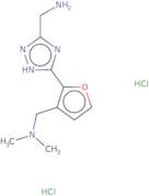 (5-{3-[(Dimethylamino)methyl]furan-2-yl}-1H-1,2,4-triazol-3-yl)methanamine dihydrochloride