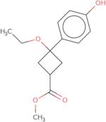 Methyl 3-ethoxy-3-(4-hydroxyphenyl)cyclobutane-1-carboxylate