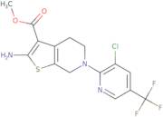 Methyl 2-amino-6-[3-chloro-5-(trifluoromethyl)-2-pyridinyl]-4,5,6,7-tetrahydrothieno[2,3-c] pyri...