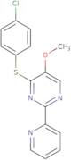 4-[(4-Chlorophenyl)sulfanyl]-2-(2-pyridinyl)-5-pyrimidinyl methyl ether