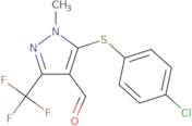 5-(4-Chlorophenylthio)-1-methyl-3-(trifluoromethyl)-1H-pyrazole-4-carboxaldehyde