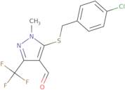 5-[(4-Chlorobenzyl)thio]-1-methyl-3-(trifluoromethyl)-1H-pyrazole-4-carboxaldehyde