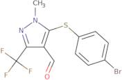 5-(4-Bromophenylthio)-1-methyl-3-(trifluoromethyl)-1H-pyrazole-4-carboxaldehyde