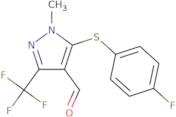 5-[(4-Fluoropheny)lthio]-1-methyl-3-(trifluoromethyl)-1H-pyrazole-4-carboxaldehyde