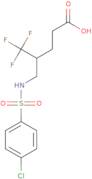 4-(([(4-Chlorophenyl)sulfonyl]amino)methyl)-5,5,5-trifluoropentanoic acid