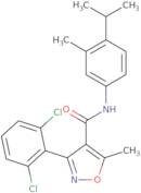 (3-(2,6-dichlorophenyl)-5-methylisoxazol-4-yl)-N-(3-methyl-4-(methylethyl)phenyl)formamide
