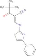 2-(2,2-dimethylpropanoyl)-3-((4-phenyl(2,5-thiazolyl))amino)prop-2-enenitrile