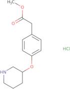 Methyl 2-(4-piperidin-3-yloxyphenyl)acetate hydrochloride