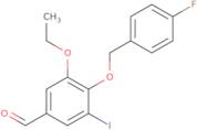 3-Ethoxy-4-[(4-fluorobenzyl)oxy]-5-iodobenzaldehyde