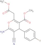 Methyl 6-amino-5-cyano-4-(4-fluorophenyl)-2-(2-methoxy-2-oxoethyl)-4H-pyran-3-carboxylate