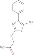 2-[(5-Amino-4-phenyl-1,3-thiazol-2-yl)thio]acetamide