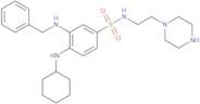 4-(Cyclohexylamino)-3-[(phenylmethyl)amino]-N-[2-(1-piperazinyl)ethyl]benzenesulfonamide