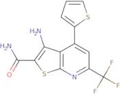 3-Amino-4-(thiophen-2-yl)-6-(trifluoromethyl)thieno[2,3-b]pyridine-2-carboxamide