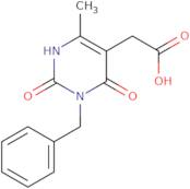 2-(3-Benzyl-6-methyl-2,4-dioxo-1,2,3,4-tetrahydropyrimidin-5-yl)acetic acid