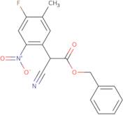 Benzyl 2-cyano-2-(4-fluoro-5-methyl-2-nitrophenyl)acetate