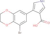 4-(8-Bromo-2,3-dihydro-1,4-benzodioxin-6-yl)-1H-pyrrole-3-carboxylic acid