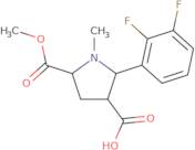 2-(2,3-Difluorophenyl)-5-(methoxycarbonyl)-1-methyl-3-pyrrolidinecarboxylic acid