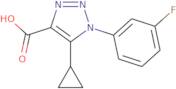 5-Cyclopropyl-1-(3-fluorophenyl)-1H-1,2,3-triazole-4-carboxylic acid