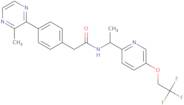 2-[4-(3-Methylpyrazin-2-yl)phenyl]-N-[(1R)-1-[5-(2,2,2-trifluoroethoxy)pyridin-2-yl]ethyl]acetamide