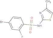 4-Bromo-2-fluoro-N-(4-methylthiazol-2-yl)benzenesulfonamide