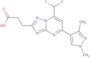 3-[7-(Difluoromethyl)-5-(1,3-dimethyl-1H-pyrazol-4-yl)-[1,2,4]triazolo[1,5-a]pyrimidin-2-yl]propan…