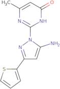 2-[5-Amino-3-(2-thienyl)-1H-pyrazol-1-yl]-6-methylpyrimidin-4(3H)-one