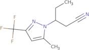 3-[5-Methyl-3-(trifluoromethyl)-1H-pyrazol-1-yl]pentanenitrile