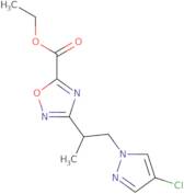 Ethyl 3-[2-(4-chloro-1H-pyrazol-1-yl)-1-methylethyl]-1,2,4-oxadiazole-5-carboxylate