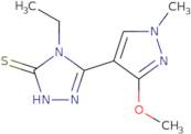 4-Ethyl-5-(3-methoxy-1-methyl-1H-pyrazol-4-yl)-4H-1,2,4-triazole-3-thiol