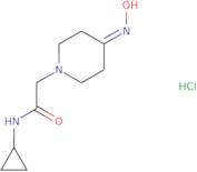 N-Cyclopropyl-2-[4-(hydroxyimino)piperidin-1-yl]acetamide hydrochloride