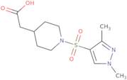 2-{1-[(1,3-Dimethyl-1H-pyrazol-4-yl)sulfonyl]piperidin-4-yl}acetic acid