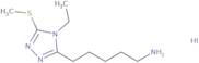 5-[4-Ethyl-5-(methylsulfanyl)-4H-1,2,4-triazol-3-yl]pentan-1-amine hydroiodide