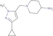 1-[(3-Cyclopropyl-1-methyl-1H-pyrazol-5-yl)methyl]piperidin-4-amine