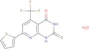 2-Mercapto-7-thien-2-yl-5-(trifluoromethyl)pyrido[2,3-d]pyrimidin-4-ol hydrate