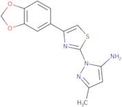 1-[4-(1,3-Benzodioxol-5-yl)-1,3-thiazol-2-yl]-3-methyl-1H-pyrazol-5-amine