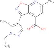 3-(1-Ethyl-5-methyl-1H-pyrazol-4-yl)-6-methyl-[1,2]oxazolo[5,4-b]pyridine-4-carboxylic acid
