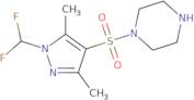 1-{[1-(Difluoromethyl)-3,5-dimethyl-1H-pyrazol-4-yl]sulfonyl}piperazine