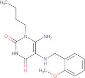 6-Amino-1-butyl-5-{[(2-methoxyphenyl)methyl]amino}-1,2,3,4-tetrahydropyrimidine-2,4-dione