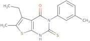 5-Ethyl-6-methyl-3-(3-methylphenyl)-2-sulfanyl-3H,4H-thieno[2,3-d]pyrimidin-4-one