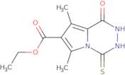 Ethyl 6,8-dimethyl-1-oxo-4-sulfanyl-1H,2H-pyrrolo[1,2-d][1,2,4]triazine-7-carboxylate