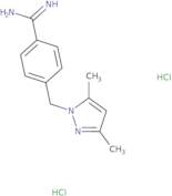 4-[(3,5-Dimethyl-1H-pyrazol-1-yl)methyl]benzene-1-carboximidamide dihydrochloride