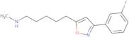 {5-[3-(3-Fluorophenyl)-1,2-oxazol-5-yl]pentyl}(methyl)amine