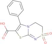 2,2-dioxo-6-phenyl-3,4-dihydro-[1,3]thiazolo[2,3-c][1,2,4]thiadiazine-7-carboxylic acid