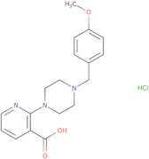 2-{4-[(4-Methoxyphenyl)methyl]piperazin-1-yl}pyridine-3-carboxylic acid hydrochloride