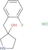 3-[(2-Fluorophenyl)methyl]pyrrolidin-3-ol hydrochloride