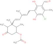 (1S,2S,3S,4R)-3-[(1E,3E)-5-(3-Chloro-5-formyl-2,6-dihydroxy-4-methylphenyl)-3-methylpenta-1,3-dien…