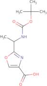 2-{(1S)-1-[(tert-Butoxycarbonyl)amino]ethyl}-1,3-oxazole-4-carboxylic acid