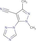 1,3-Dimethyl-5-(1H-1,2,4-triazol-1-yl)-1H-pyrazole-4-carbonitrile