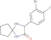 3-(3-Bromo-4-fluorophenyl)-1,4-diazaspiro[4.4]nonan-2-one