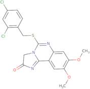 5-[(2,4-Dichlorobenzyl)sulfanyl]-8,9-dimethoxyimidazo[1,2-c]quinazolin-2(3H)-one